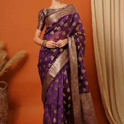 DIVASTRI Woven Design Zari Pure Silk Kanjeevaram Saree-picture-47