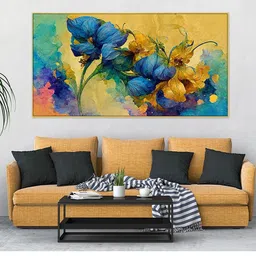 DEKORSTATION Multicoloured 1 Piece Canvas Floral and Botanical Wall Paintings-picture-46