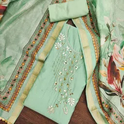 Blissta Embellished Beads & Stones Unstitched Dress Material-image-67