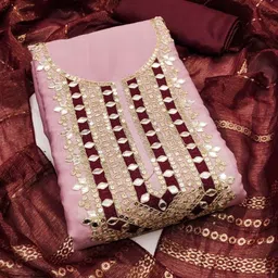 Mitera Embroidered Unstitched Dress Material-image-83
