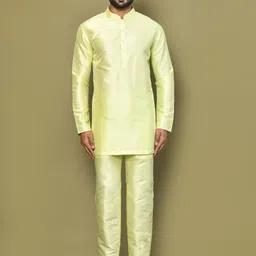 Arihant Rai Sinha Men Regular Pure Cotton Kurta with Trousers-picture-15