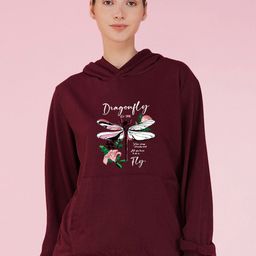 NUSYL Women Graphic Printed Hood Fleece Pullover Oversized Sweatshirt-image-76