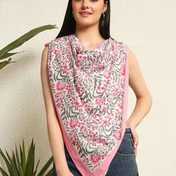 HANDICRAFT PALACE WomenFloral Printed Scarf-25