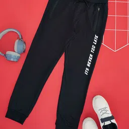 Pantaloons Junior Alphanumeric Boys Printed Mid-Rise Joggers-image-83