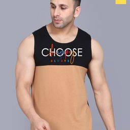 SLOWLORIS Pack Of 2 Printed Combed Cotton Gym Vests VSL26 CMB(CHS BLACKRUST)(CHS YELLOW)-image-52
