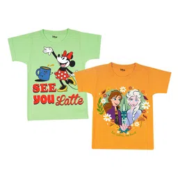 Disney By Miss and Chief Girls 2 Minnie Mouse Printed Bio Finish T-shirt-16