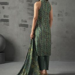 Anouk Women Floral Printed Regular Kurta with Trousers & With Dupatta image 5