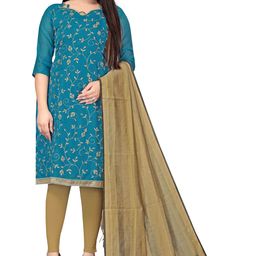 HERE&NOW Embellished Unstitched Dress Material-image-41