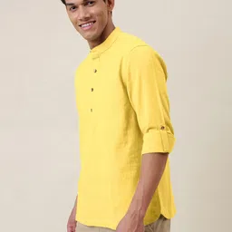 SHOPYCLICK Men Yellow Kurta-image-103