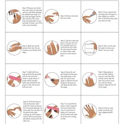Pep Nails Set Of 24 Artificial Press On Nails With Wooden Stick image 4