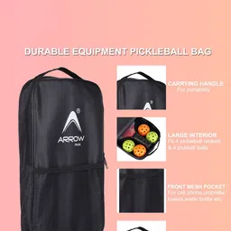 ARROWMAX Pack Of 2 Printed Pickleball Paddle With4Balls image 2