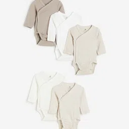 H&M Infant Boys Pack Of 5 Wrapover Bodysuit-picture-49