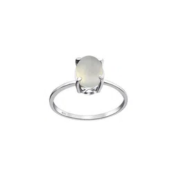 GenZcomplex Silver-Plated Brass Finger Ring-75