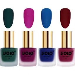 VOLO Set Of 4 Velvet Matte Nail Polish - 8 ml Each - 12 - 14 - 19 - 25-66