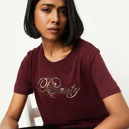 max Typography Printed Round Neck Cotton T-shirt-picture-17