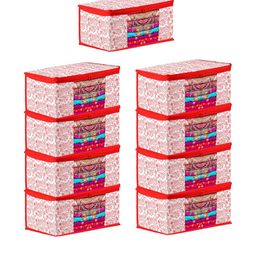 AMAK INC Red Fabric Multi-Utility Wardrobe Organisers-picture-18