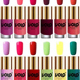 VOLO Set Of 12 Luxury Super Shine Nail Polish- 9.9ml Each- Combo- No- 61-picture-17