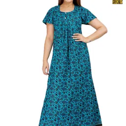 MAYA PRINT Women Pack Of 2 Floral Printed Maxi Nightdress-picture-48
