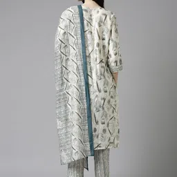 Anouk Women Floral Printed Regular Kurta with Trousers & With Dupatta image 3