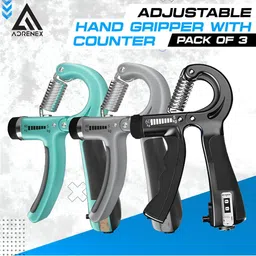 ADRENEX Set Of 3 Hand Gripper With Counter-picture-10