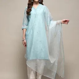 Biba Embroidered Dupatta with Sequinned-20