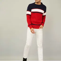 Kveto style redefined Men Colourblocked Pullover-image-77