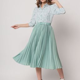 LookShine Floral Printed A-Line Midi Dress-image-84