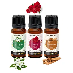 PEEPALCOMM 3-Pcs Black Jasmine Rose & Sandalwood Aroma Oils - 15 ml-17