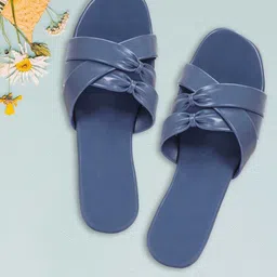 Miss Universe Women Solid Casual Knot Style Open-Toe Flats-image-37