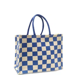 earthbags Checked Printed Structured Handheld Bag image 2