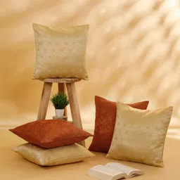 ROSARA HOME Unisex Beige Cushion Covers-38