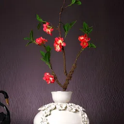 TAYHAA Red 2 Pieces Gardenia Artificial Flower-11