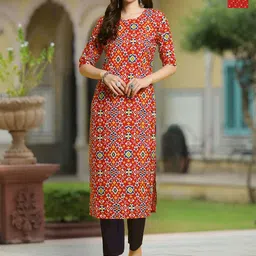 Moda Rapido Women Ethnic Motifs Printed Crepe Kurta-image-90