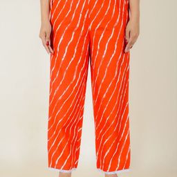 Aramya Women Striped Straight Fit Wide Leg Trousers-image-72