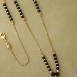 jueri Princess Cut Gold-Plated American Diamond & Beaded Mangalsutra-10
