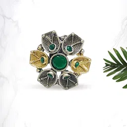 Adwitiya Collection Stone Studded Finger Ring-37