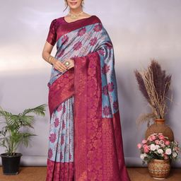 AVANTIKA FASHION Woven Design Zari Pure Silk Banarasi Saree-image-39