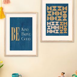 Kotart Blue & Brown 2 Pieces Wooden Motivational Wall Arts-picture-24