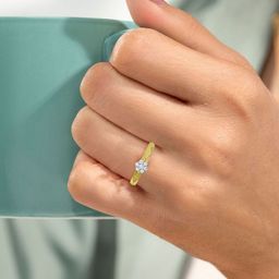 KISNA DIAMOND AND GOLD JEWELLERY Women 18KT Finger Ring Diamond 0.14 CT-image-14