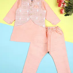 V-Mart Boys Regular Pure Cotton Kurta with Pyjamas-42