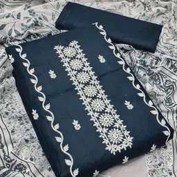 JULEE Embroidered Pure Cotton Unstitched Dress Material-image-39