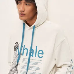 THE BEAR HOUSE Men's Pure Cotton Graphic Printed Relaxed Fit Hoodie-picture-14