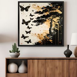 999Store Brown & Black Butterfly Canvas Wall Art-image-67