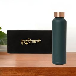 INTERNATIONAL GIFT Green Single Copper Solid Water Bottle-image-80