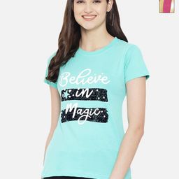Dreambe Women Pack Of 2 Typography Printed Round Neck Cotton T-shirts-picture-2