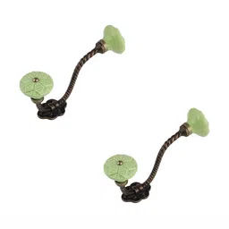 IndianShelf 2 Pcs Ceramic Wheel Coat Hooks Door Hangers for Clothes-image-78