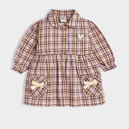 MiArcus Checked Fit & Flare Dress-image-95