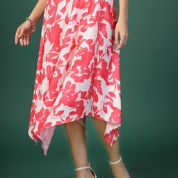 OOMPH! FACTOR Printed A-line Midi Skirt-image-12