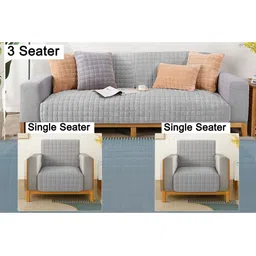 The Furnishing Tree Grey Polyester Sofa Covers With Arms-picture-41