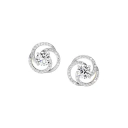 Sparkles Lab Grown Diamond 0.71 Carat Round Stud Earrings 14K Yellow Gold-image-35